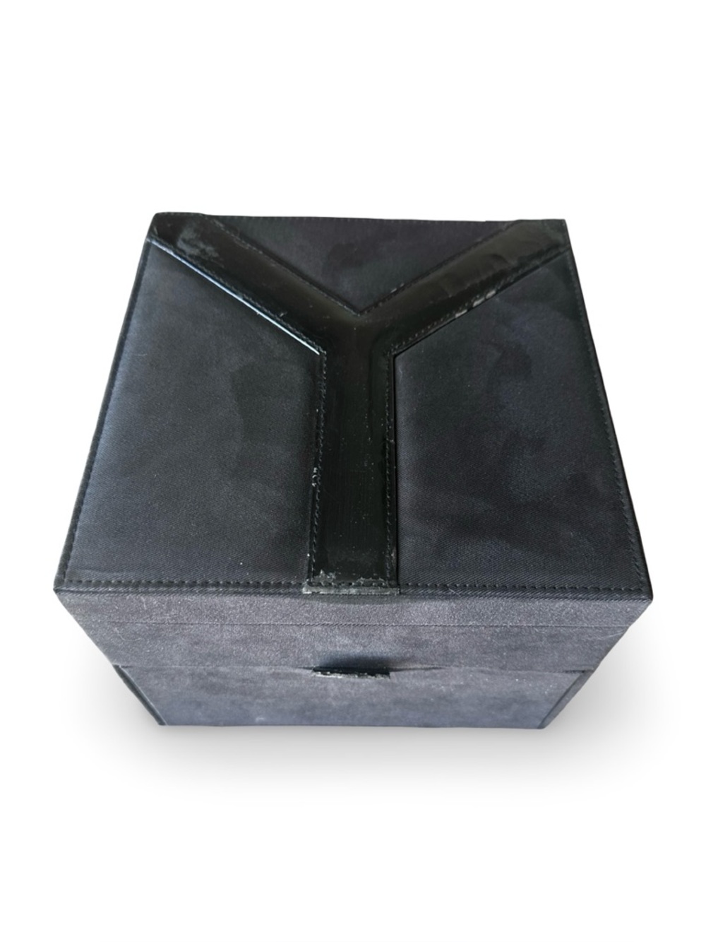Yves Saint Laurent Large Suede Black Beauty Box Jewelry/Cosmetics